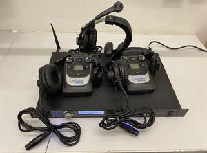 Clear-Com Tempest 2400 intercom with 2 x Wireless Beltpacks, Wireless Basestation & 3 x Headsets. Excellent Condition.