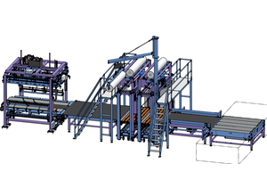 Complete and automatic electronic bagging line for insulating panels M 120 E GRASSI M 120 E GROUP